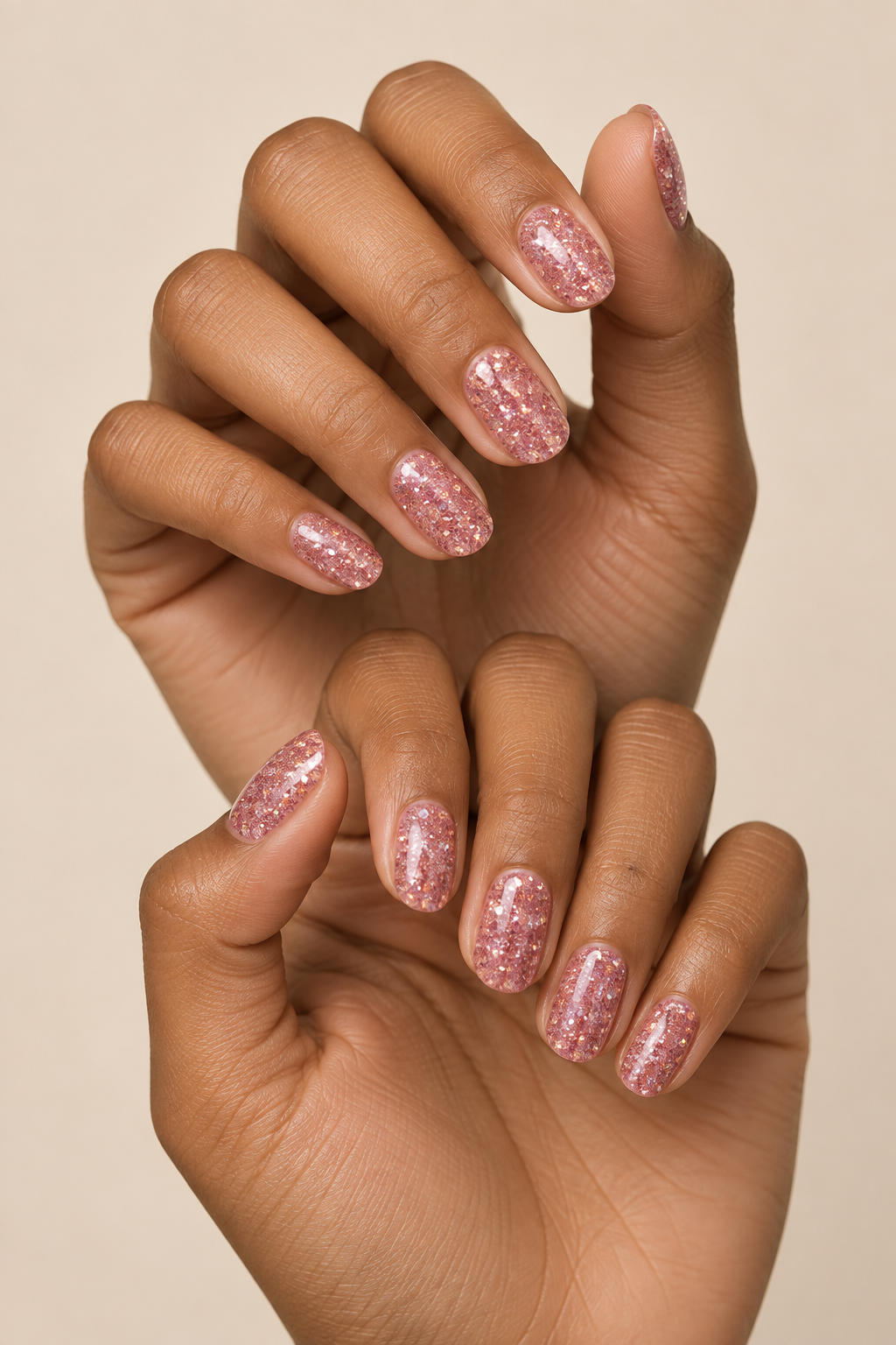 Dusky Rose Glitter